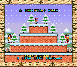 Super Mario World - A Christmas Walk Title Screen